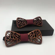 Подарок на день детей деревянный галстук-бабочка мужской и Детский галстук-бабочка Роза полый деревянный с креативным бантиком галстуков