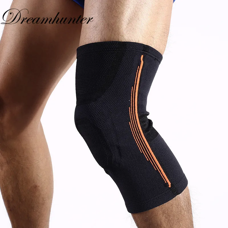 Silicone Sports Knee Pads High Elastic Nylon Kneepad Outdoor Basketball