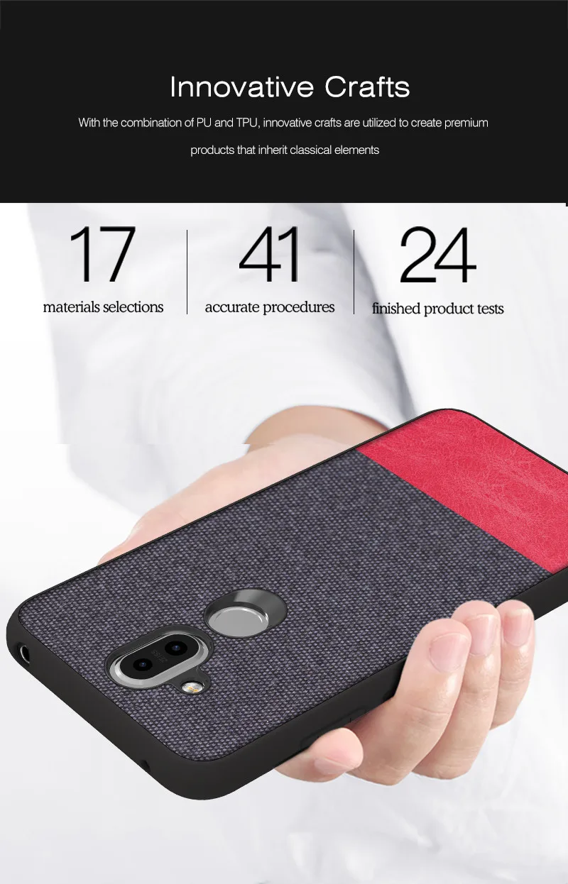 For Nokia X7 Case New Nokia 8.1 Case Full protection Hybrid PU Cloth TPU Business Dark Gentleman Case For Nokia X7 Case8