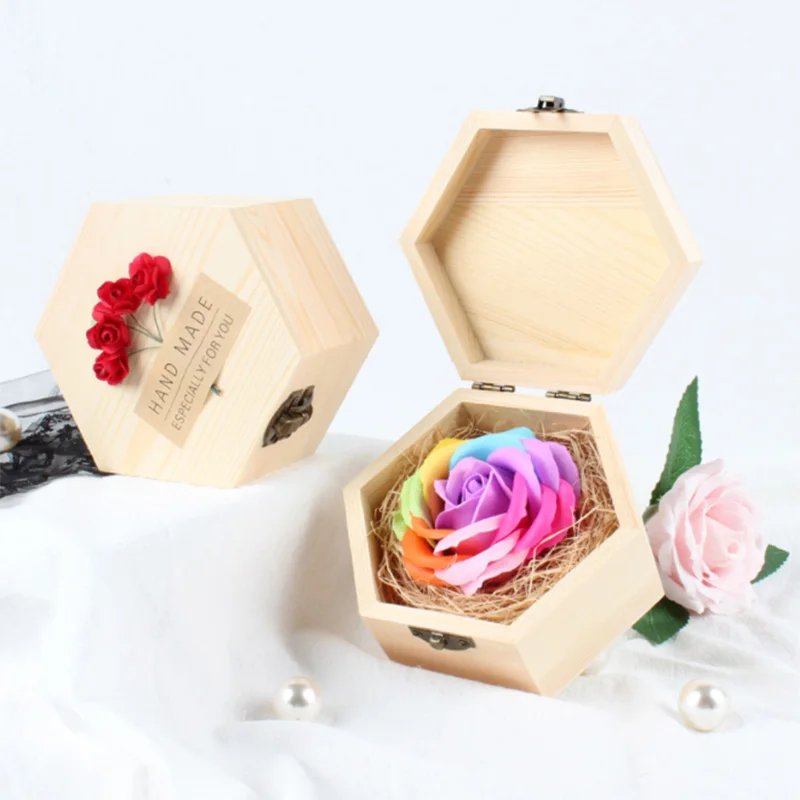 

15 Color Creative Eternal Flower Gift Box Artificial Colorful Rose Soap Flowers Send Friends Simulated Peanut Valentine's Gift