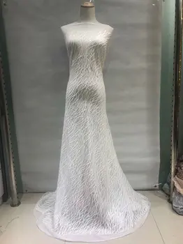 

The latest African French lace fabric 2018 high quality African tulle sequins lace fabric wedding African lace fabric JL2588