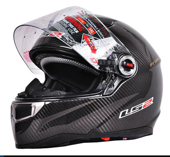 mens motorcycle helmets double lens carbon fiber helmet with airbag