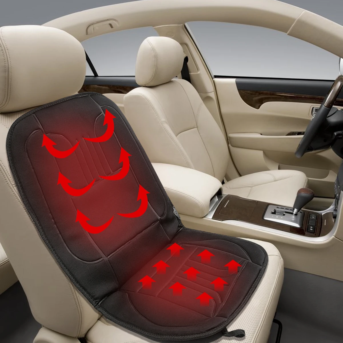 

12V Universal Car Heated Seat Cover Heating Car Seats Cushion Heater Pad Winter Auto Warmer with Cigarette Lighter Covers