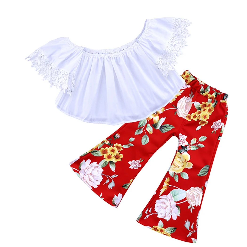 floral bell bottom pants