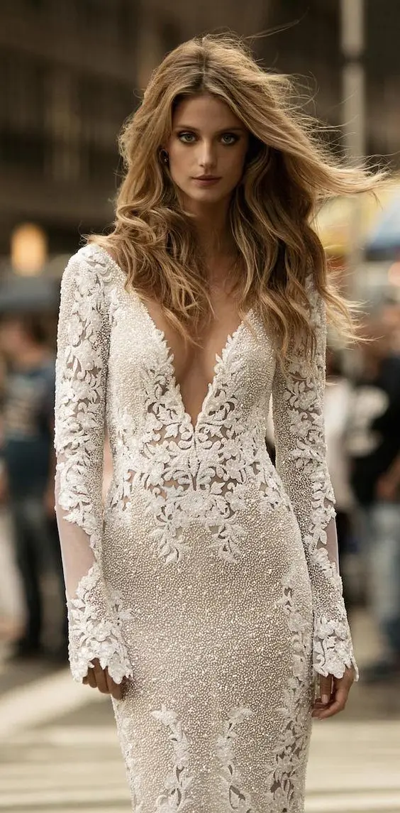 Eslieb High-end изготовленный на заказ полный из бисера, кружевное свадебное платье Vestido de Noiva сделано в Китае свадебное платье es