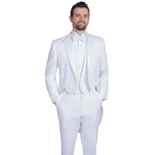 2017 New White Classic Mens Suits Blazer Jacket+Vest+Pants Prom Elegant Formal Business Groom Tuxedos suit wedding suits for men