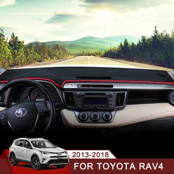 

Car Dashboard Cover Mats Avoid Light Pad Instrument Platform Desk Carpet For Toyota RAV4 2013 2014 2015 2016 2017 2018 Accessory