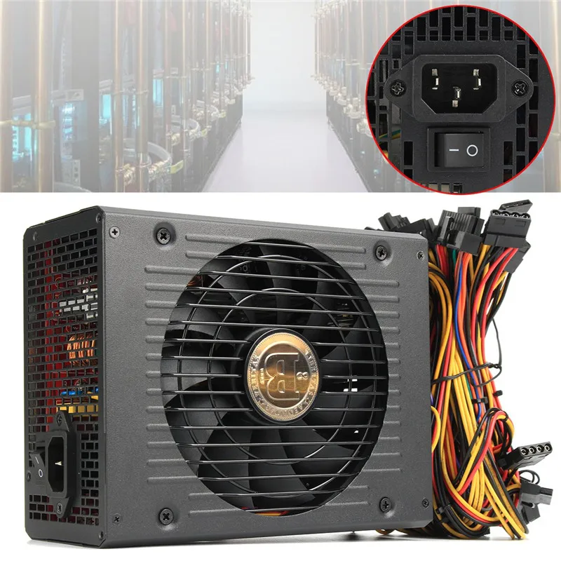 

1800W ATX Power Supply For Mining,24pin PC Mining Power Supply,platinum Efficiency,support 6 Video Card