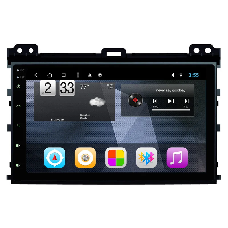 NaviTopia Octa Core Android 8.1 Car GPS Navigation For Toyota Prado 2004 2005 2006 2007 2008 2009 Radio Stereo WIFI Bluetooth 4G |