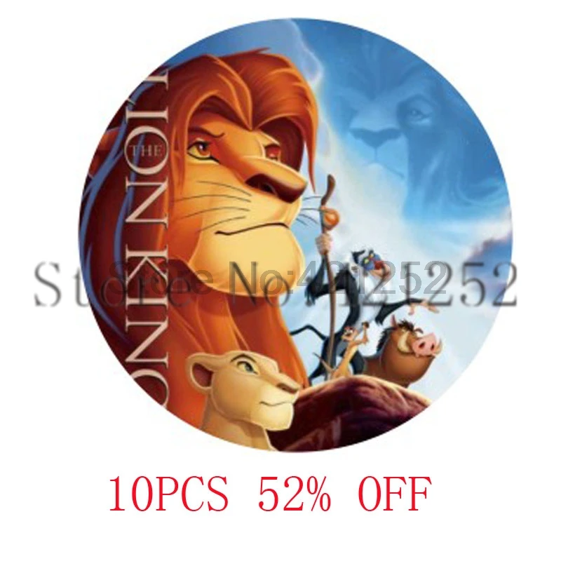 King Simba and Nala Glass кабошон с фото ожерелье брелок Закладка запонка серьги | Украшения