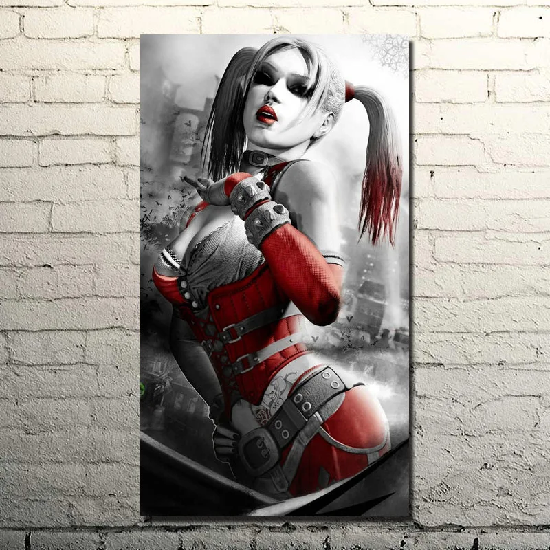 Шёлковый постер с изображением рыцаря Бэтмена Аркхема 13x24 24x43|silk poster|decorative
