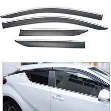 Для Toyota C-HR CHR ABS Пластиковые оконные козырьки Навесы дождь солнцезащитный дефлектор защита вентиляционные крышки протектор 4 шт. автостайлинг