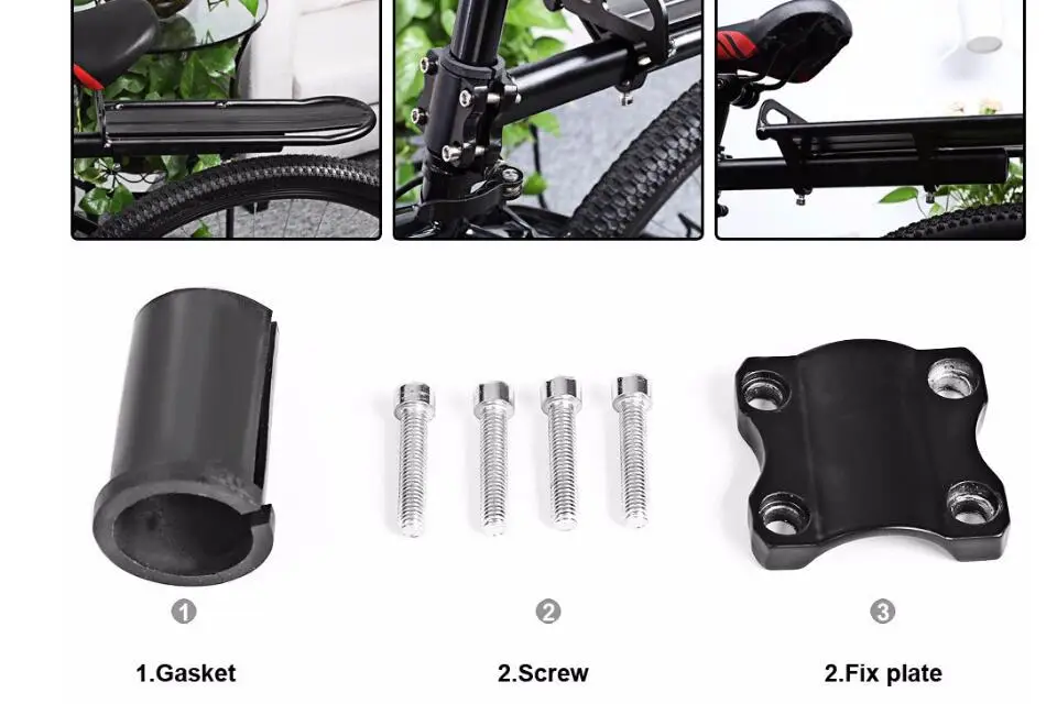 Flash Deal AOXIN Bicycle rear shelf / mountain bike flat telescopic racks 8