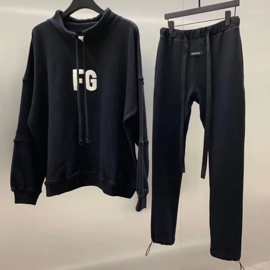 

19SS Latest TOP High Street Hip-hop fog style Season 6 Jerry Sweatpants Slim Fit Cotton Leisure Trousers Streetwear ribbon pants
