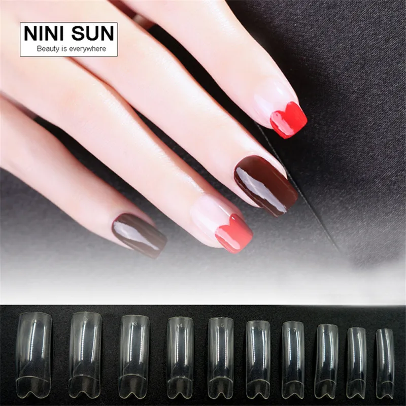 Buy False Nails M Shape Nail Tips DIY Salon Square Professional Just Fake Nail