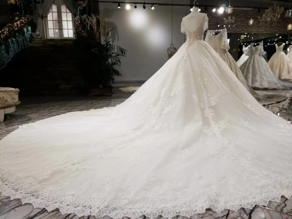 BacklakeGirls роскошные волны арабский 2018 бальное платье со шнуровкой сзади бисером Свадебные платья со стразами
