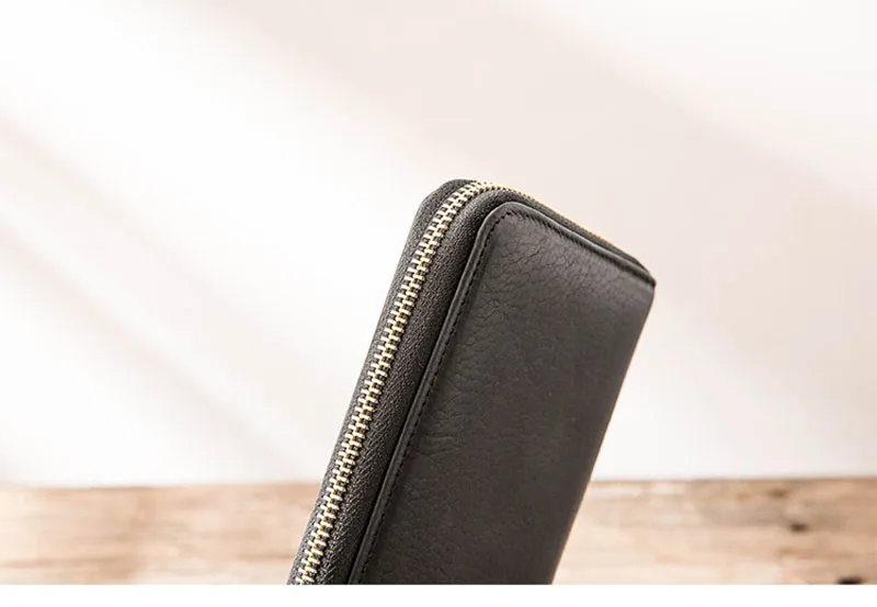 AETOO кошелек мужской длинный кожаный многофункциональный кошелек мужской клатч кожаный бумажник на молнии чехол-кошелек для телефона