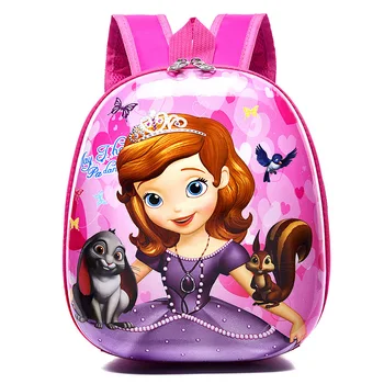 

New Cute EVA Elsa Schoolbag Children Backpack Hard Shell Backpack Cartoon Lovely Sofia Shoulder Bag Kids Princess Bags
