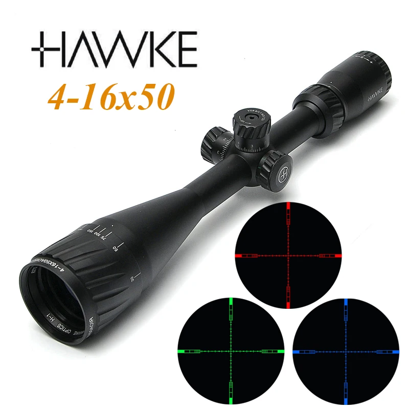 هوك 4-16x50 التكتيكية نطاق AOIR الصيد نطاقات مضيئة البصرية البصر شبكاني نطاق