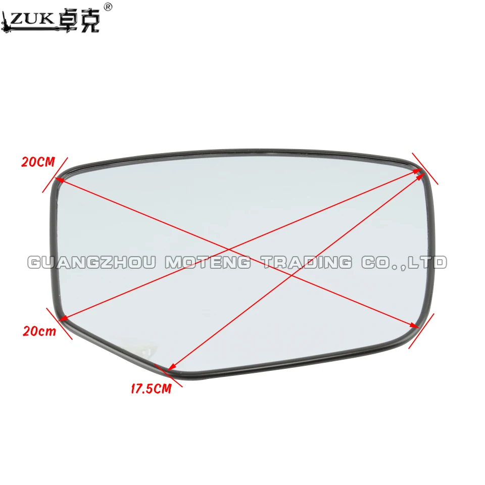 ZUK левое правое наружное зеркало заднего вида с подогревом, стекло, зеркальный объектив для HONDA ACCORD Asian 2008-2013 CP1 CP2 CP3, без лампы