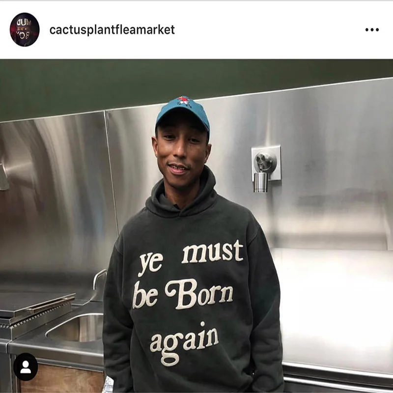 

Kanye West BORN AGAIN HOOD Hoodie High Quality Women Men Sweatshirt Hiphop Letter Streetwear Men Hoodie Pullove