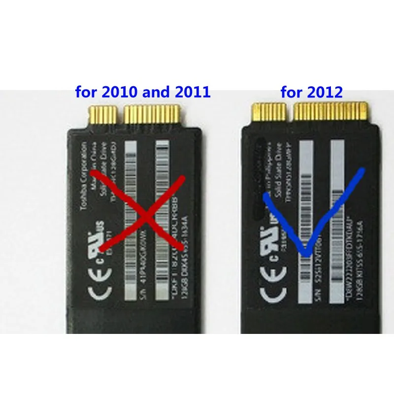 Для Macbook Air 2012 Mid-2012 SSD slot adapter A1466 A1465 SSD 7+ 17 Pin to 2," SATA 3,0 6 ГБ/сек. Card