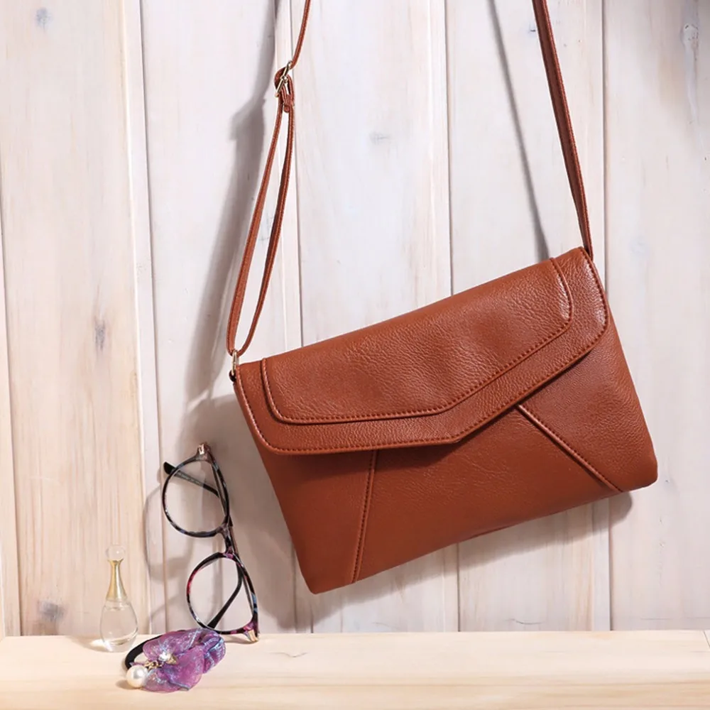 

2018 NEW Women's Small Messenger Bag Envelope Bags Single Shoulder Bag Ladies PU Leather Crossbody Bags Handbag 8 Color Fashion