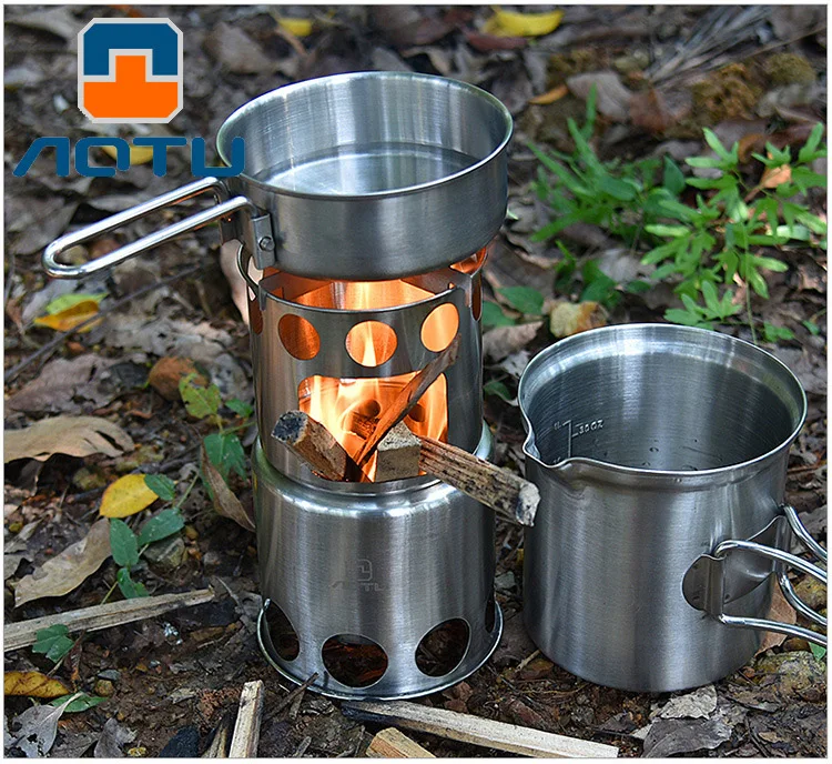 

Outdoor wood Stove Camping burner Folding Electronic Stove hiking Portable Foldable Split Stoves Furnace Cooking Picnic