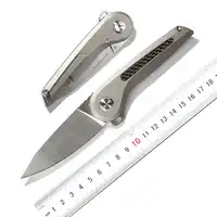 TWO SUN TS79 D2 blade Flipper ball brearing folding knife titanium camping hunting Pocket knives outdoor gear Survival EDC Tool
