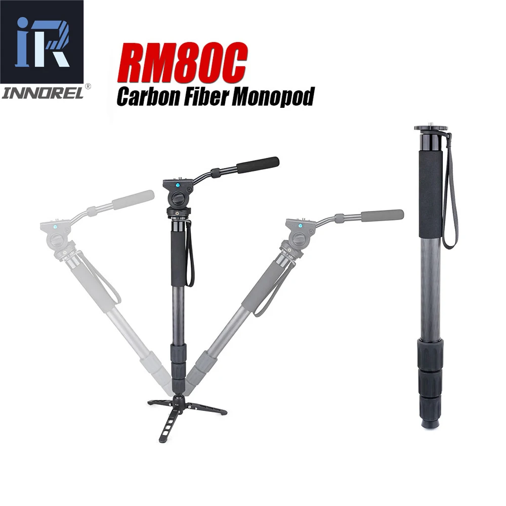 

RM80C 8KG bear carbon fiber professional camera monopod compact DSLR stand for Canon Nikon portable video monopod fluid head