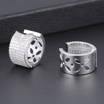 

SISCATHY 2019 New Fashion Jewelry Luxury High Quality Cubic Zirconia Earrings Charms Small Hoop Earrings For Women