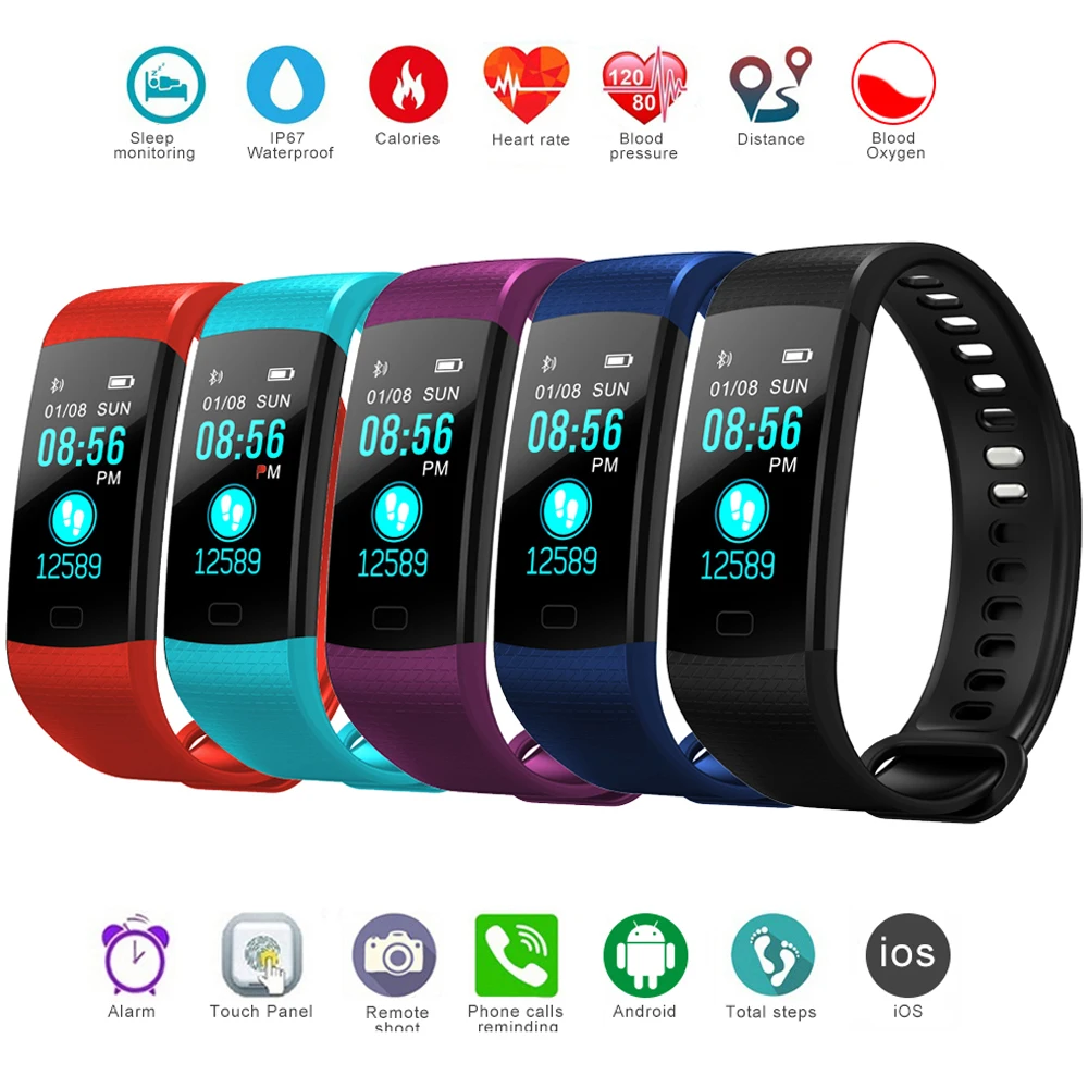 y5 smart watch activity heart rate tracker review