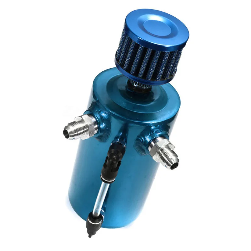

Car-styling KAKUDER Fuel Tanks 0.5L Oil Catch Tank Can Reservoir Breather 500ml Filter Alloy Car Racing Engine td0809 dropship
