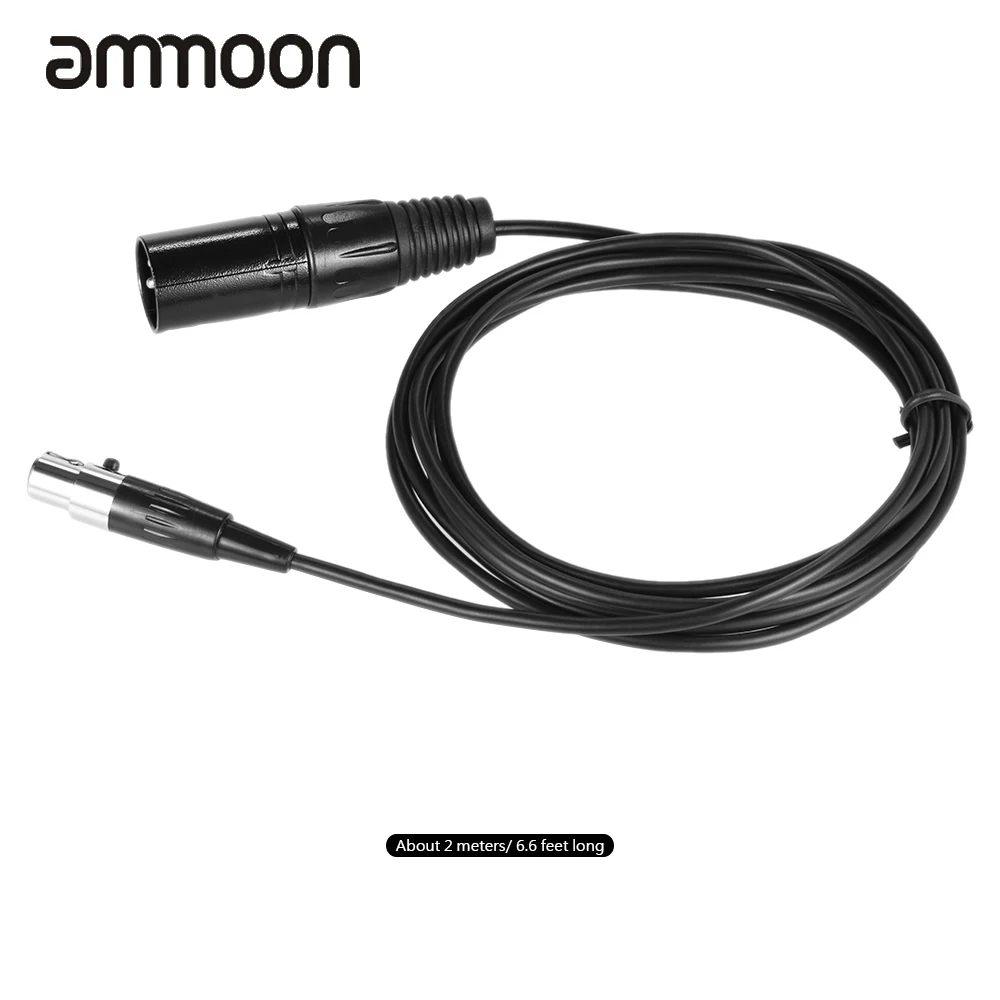 2m/ 6.6ft Male to Mini Female XLR Cable for Microphone