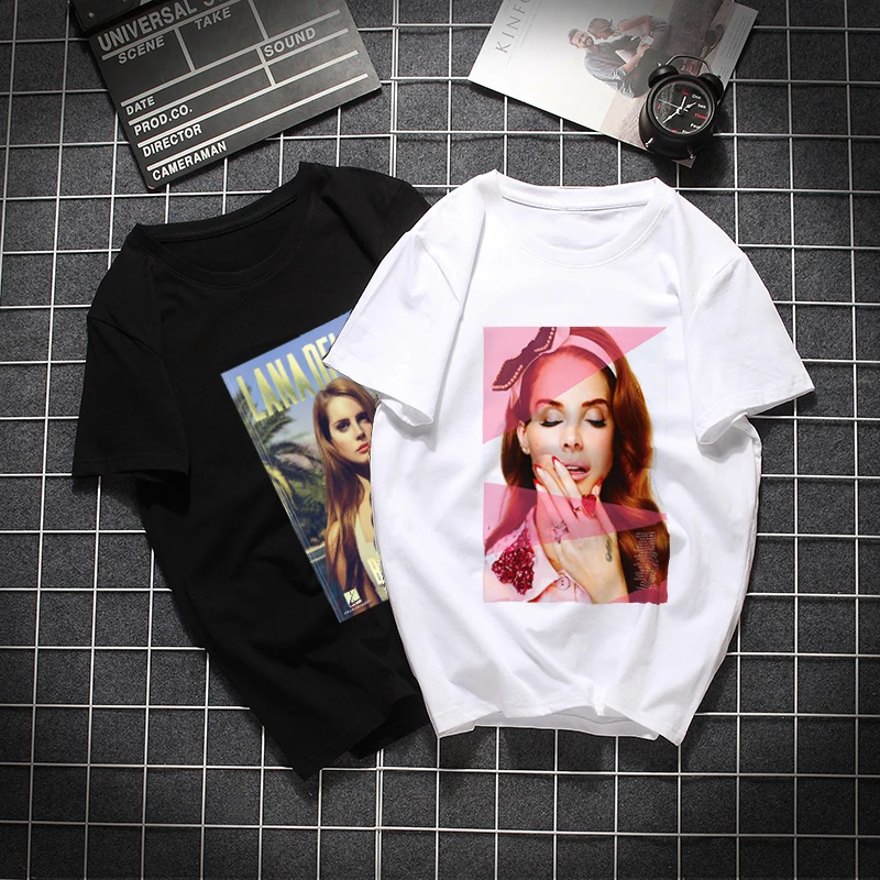 Lana Del Ray Женская хлопчатобумажная рубашка Harajuku Эстетическая футболка с короткими