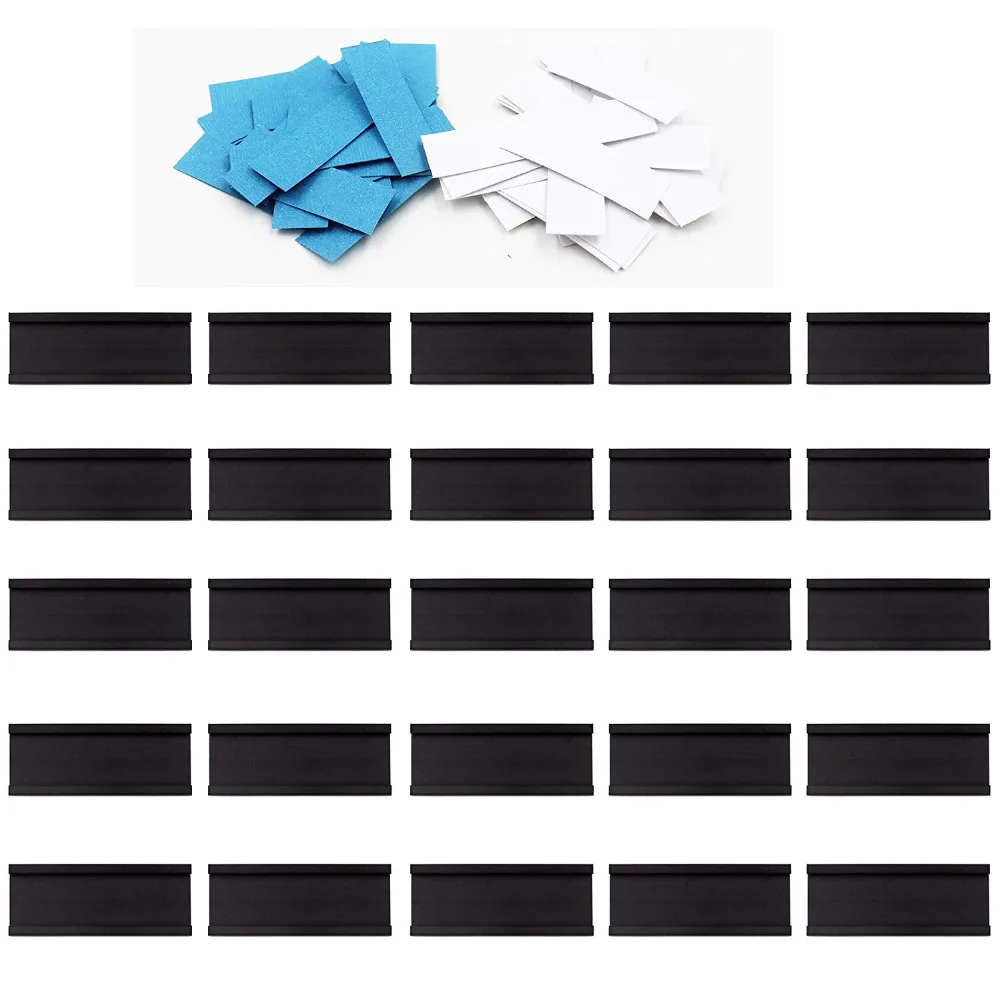 30 Data Card Holders Lineup Tabs (0.5 x 1.5 Inches)