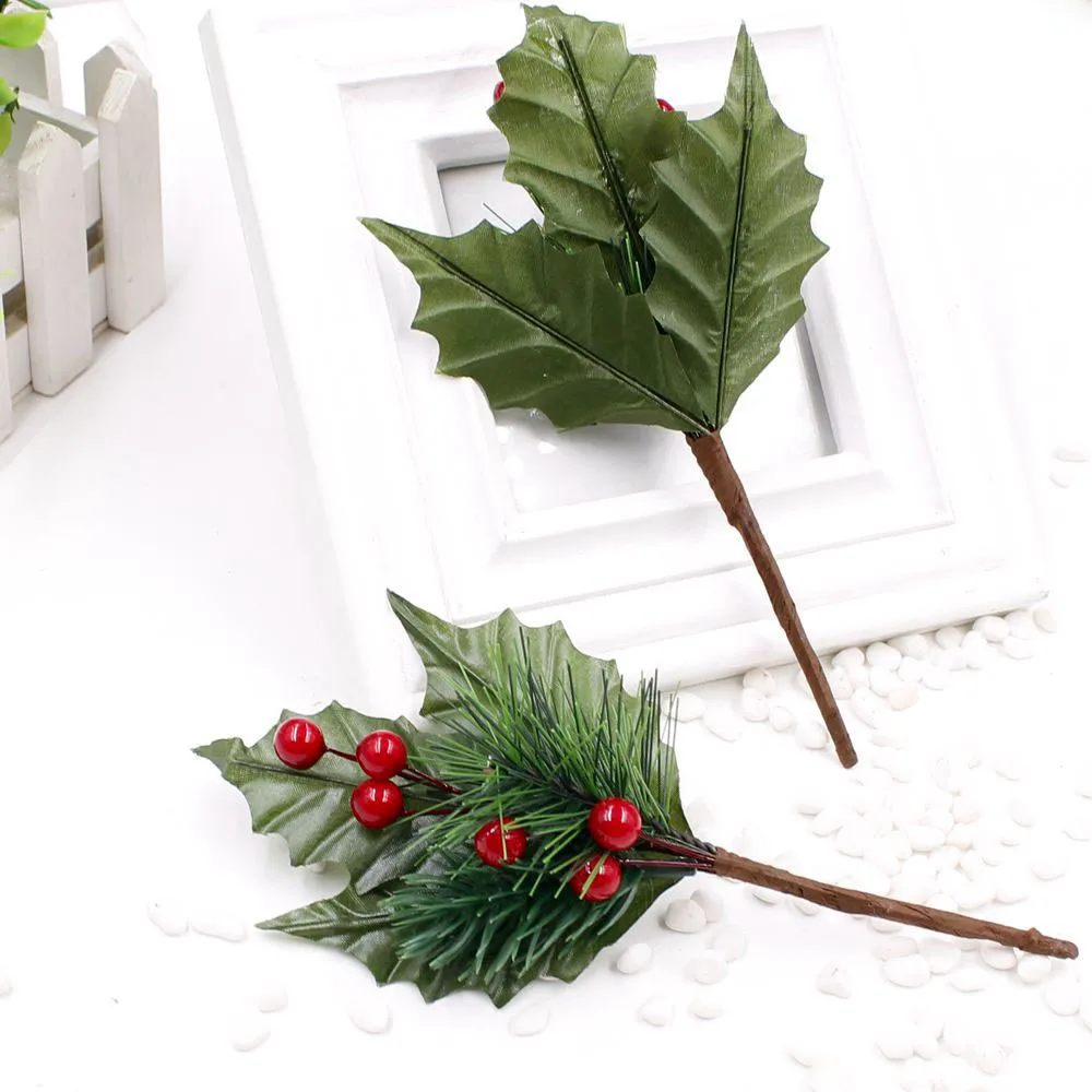 1 шт Искусственные тычинки для цветов, жемчужные ветви, смешанные ягоды для свадебного украшения, украшения для рождественской вечеринки, подарочная коробка - Цвет: LD2203