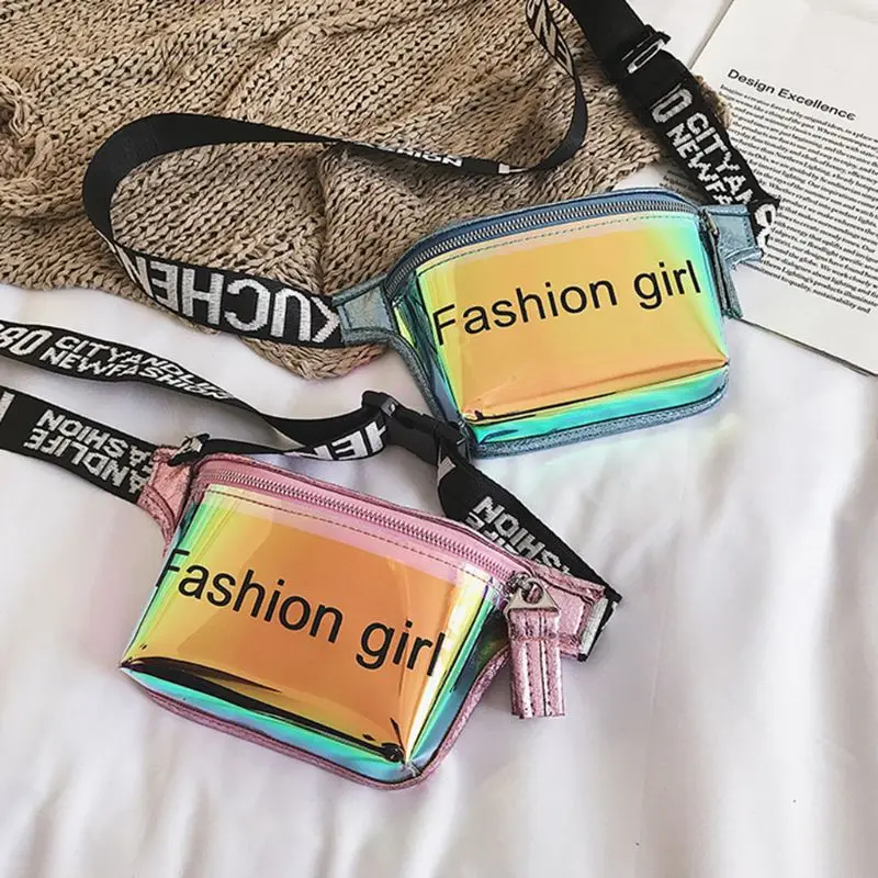 2019 модная женская голографическая поясная сумка на пояс сумка дорожная сумка на бедрах маленькая сумочка