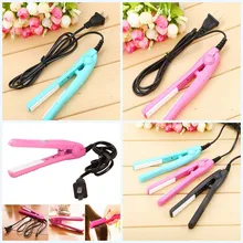 Струйный 1 шт. Электрический Керамический утюжок для завивки волос выпрямляющий плоский Утюг США штекер инструменты для самостоятельной укладки волос для девочек женщин случайный цвет