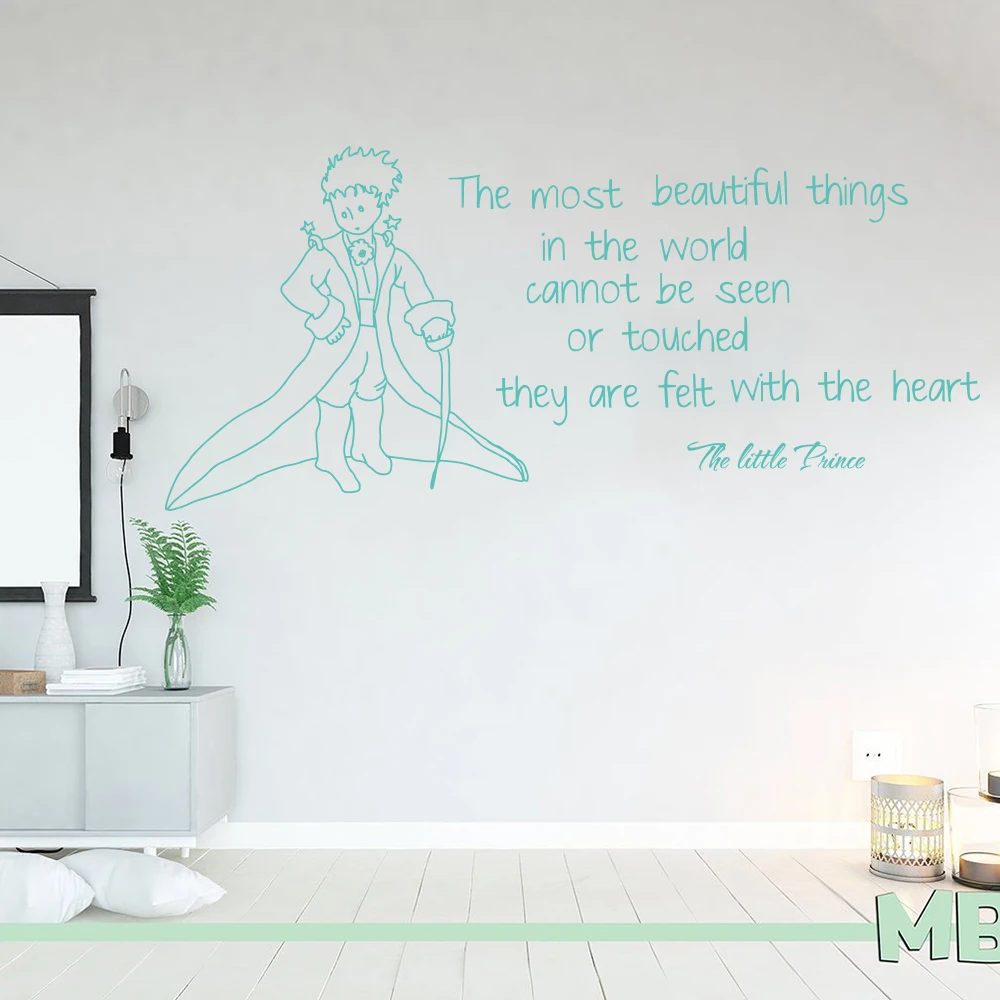 Large Little Prince Inspirational Quote Wall Decal Kids Room School Novel Little Prince Motivational Quote Wall Sticker Bedroom (4)