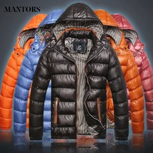 Зимние мужские парки, повседневное плотное теплое пальто, Casaco Masculino Inverno, верхняя одежда на молнии с капюшоном, водонепроницаемая Мужская ветровка, однотонная