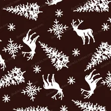 10 шт./лот Рождество переводной лист для шоколада олень трансферная бумага сахар штамп бумага для выпечки кондитерские изделия отделочных работ