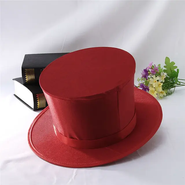 Buy GEMVIE Creative Red Top Hat Foldable Magic Prop