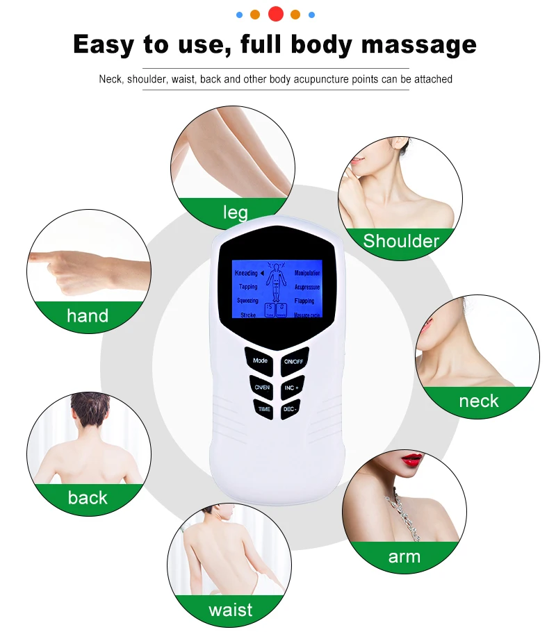 Многофункциональный Электрический акупунктурный массажер мышц тела, цифровая терапевтическая машина для спины шеи и ног, стимулятор для здоровья