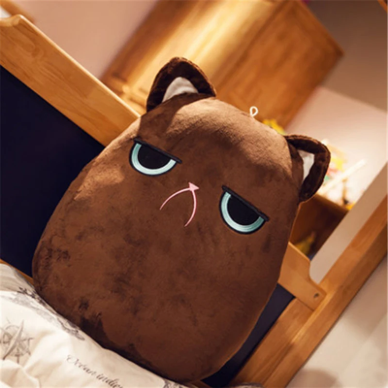 

Fancytrader Pop Anime Plush Cat Pillow Doll Soft Stuffed Emoji Angry Cats Animals Toys 60cm 24inch Nice Gifts