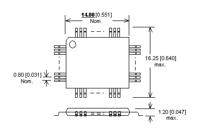 Test IC Socket Pitch = 0.8mm Tamanho = 14x14mm