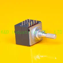 1pc ALPS 27 type 100K A Knurl shaft AMP volume potentiometer Tube Amp DIY Socket double bend shaft foot volume potentiometer b50k 25mm