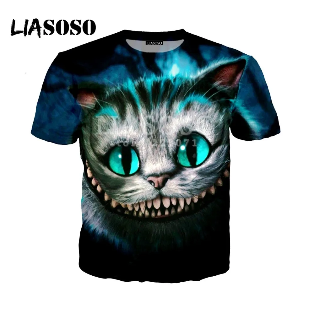 LIASOSO осенний Новый мужской женский модный свитшот с 3D принтом Чеширский кот