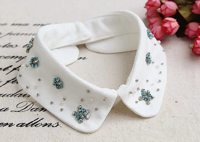 

2015 Ложная Рубашка Джокер, винтажное кружевное жемчужное ожерелье, декоративный воротник, поддельный Восстанавливающий старинный путь, вышитый воротник, рубашка