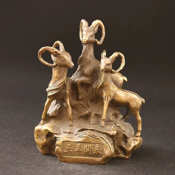 

Copper Sanyang 12 Zodiac sheep decoration craft gifts Copper Sheep Feng Shui Home Furnishings